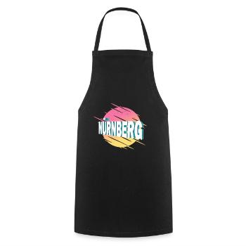 Nuremberg Allemagne City Font Vintage Rétro - Tablier de cuisine - noir - Devant - AI Model Male 185 dark (185cm)