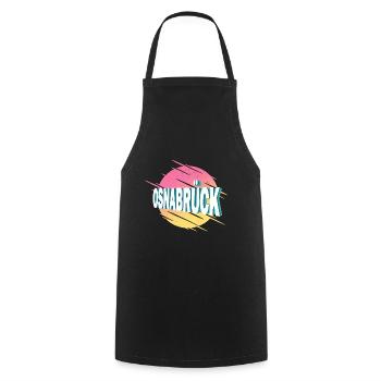Osnabrück Allemagne City Font Vintage Rétro - Tablier de cuisine - noir - Devant - AI Model Male 185 dark (185cm)