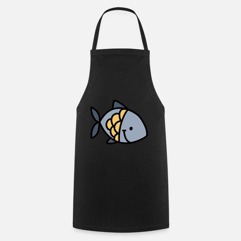 fishyish - Kochschürze - Schwarz