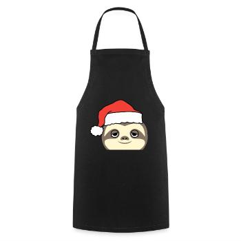 Sinterklaas Luiaard - Keukenschort - zwart - Voor - AI Model Male 185 dark (185cm)