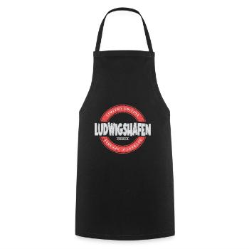 Ludwigshafen Deutschland Stadt Skyline Heimat - Kochschürze - Schwarz - Vorne - AI Model Male 185 dark (185cm)