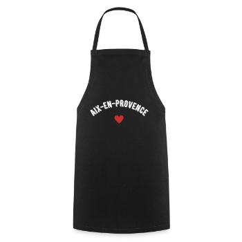 Aix en Provence - Cooking Apron - black - Front - AI Model Male 185 dark (185cm)
