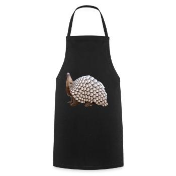 Cute pangolin design - Cooking Apron - black - Front - AI Model Male 185 dark (185cm)