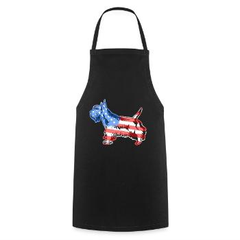 Scottish Terrier Scottish Terrier Flag - Cooking Apron - black - Front - AI Model Male 185 dark (185cm)