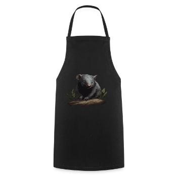 Wombat Baby Australien - Kochschürze - Schwarz - Vorne - AI Model Male 185 dark (185cm)