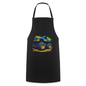 Monster truck - Cooking Apron - black - Front - AI Model Male 185 dark (185cm)