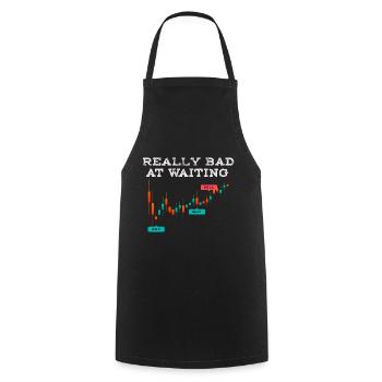 Crypto-monnaie vraiment mauvais à attendre impatiemment T - Tablier de cuisine - noir - Devant - AI Model Male 185 dark (185cm)