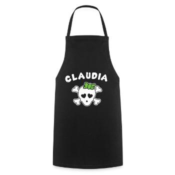 Pirate Claudia Design for Girls and Women - Cooking Apron - black - Front - AI Model Male 185 dark (185cm)