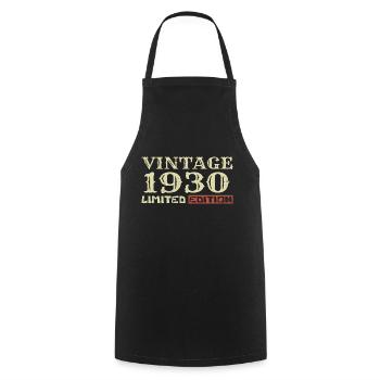 1930 Vintage :94e Anniversaire Cadeau Rétro Unique - Tablier de cuisine - noir - Devant - AI Model Male 185 dark (185cm)