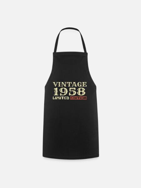 1958 Vintage: Einzigartiges Retro-Geschenk zum 66-jährigen Jubiläum - Kochschürze - Schwarz