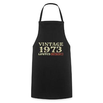 1973 Vintage: Einzigartiges Retro-Geschenk zum 51. Jahrestag - Kochschürze - Schwarz - Vorne - AI Model Male 185 dark (185cm)