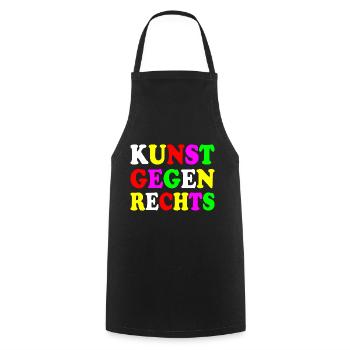 Kunst gegen rechts - Kochschürze - Schwarz - Vorne - AI Model Male 185 dark (185cm)