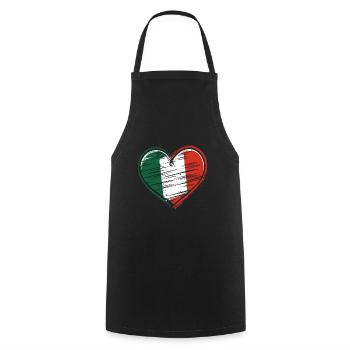 Cœur Italie Cœur Italien - Tablier de cuisine - noir - Devant - AI Model Male 185 dark (185cm)