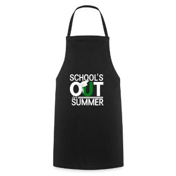Sommerferien Schulende School`s Out For Summer - Cooking Apron - black - Front - AI Model Male 185 dark (185cm)