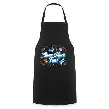 I Love Winter Season Cold Climate Ice - Cooking Apron - black - Front - AI Model Male 185 dark (185cm)