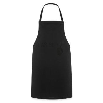 I Am 58 Plus Middle Finger - 59th Birthday - Cooking Apron - black - Front - AI Model Male 185 dark (185cm)