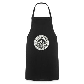 Official Bigfoot Sasquatch Research Team - Cooking Apron - black - Front - AI Model Male 185 dark (185cm)