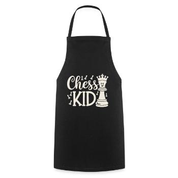 Chess Kid Chess Kids Dictons Citations - Tablier de cuisine - noir - Devant - AI Model Male 185 dark (185cm)