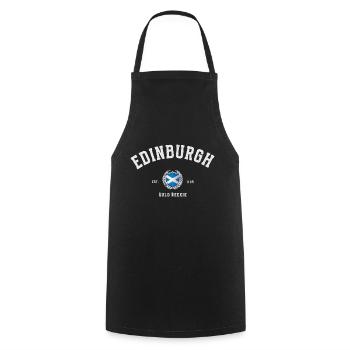 Edinburgh - Vintage Scotish Flag - Cooking Apron - black - Front - AI Model Male 185 dark (185cm)