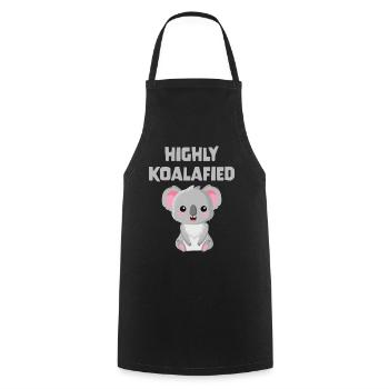 Highly Koalafied - Cooking Apron - black - Front - AI Model Male 185 dark (185cm)