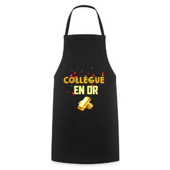 Collègue En Or Il Est Précieux - Tablier de cuisine - noir - Devant - AI Model Male 185 dark (185cm)
