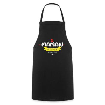 Maman Plus Que Parfaite - Tablier de cuisine - noir - Devant - AI Model Male 185 dark (185cm)