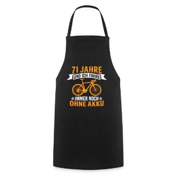 71. Geburtstag radfahrer fahrrad 71 jahre rennrad - Kochschürze - Schwarz - Vorne - AI Model Male 185 dark (185cm)