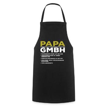 Papa Gmbh - Kochschürze - Schwarz - Vorne - AI Model Male 185 dark (185cm)