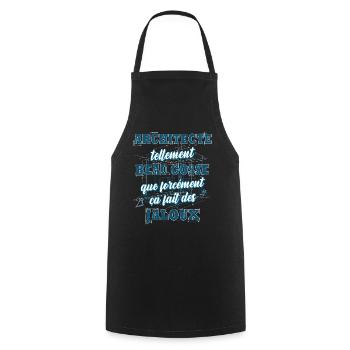 Architecte humour cadeau architecte beau gosse - Tablier de cuisine - noir - Devant - AI Model Male 185 dark (185cm)