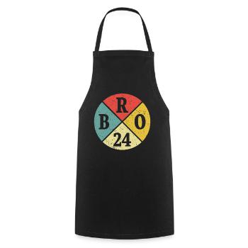 Brother Bro 2024 Big Brother Gift - Cooking Apron - black - Front - AI Model Male 185 dark (185cm)