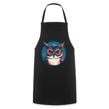 Owl Sunglasses Odd Eagle Owl - Cooking Apron - black - Front - AI Model Male 185 dark (185cm)
