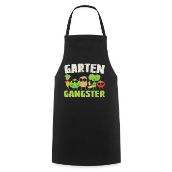 Garten Gangster - Cooles Gemüse - Kochschürze - Schwarz - Vorne - AI Model Male 185 dark (185cm)