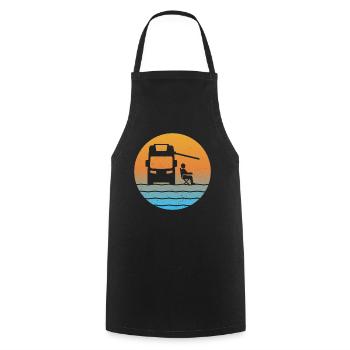 Motorhome sunset camping t-shirt camper - Cooking Apron - black - Front - AI Model Male 185 dark (185cm)