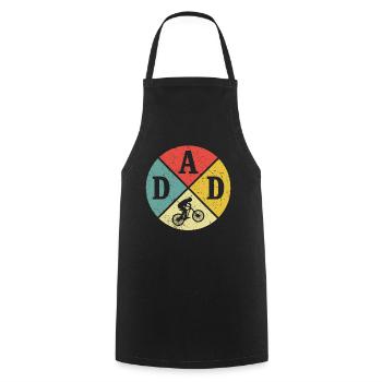 Retro MTB dad t-shirt mountain bike mountain biker - Cooking Apron - black - Front - AI Model Male 185 dark (185cm)