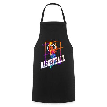 Basketball Basketballspieler Spieler Vintage Bunt - Kochschürze - Schwarz - Vorne - AI Model Male 185 dark (185cm)