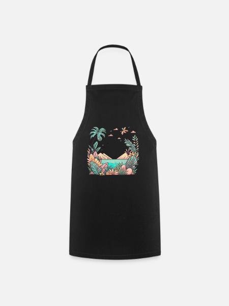 Tropiques et montagnes - Tablier de cuisine - noir