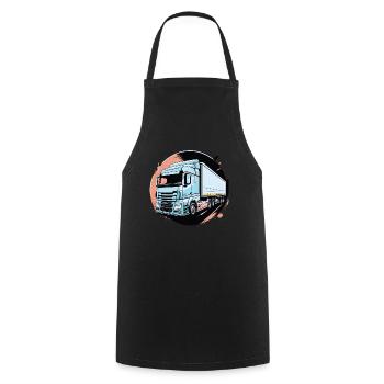Camion Semi remorque - Tablier de cuisine - noir - Devant - AI Model Male 185 dark (185cm)