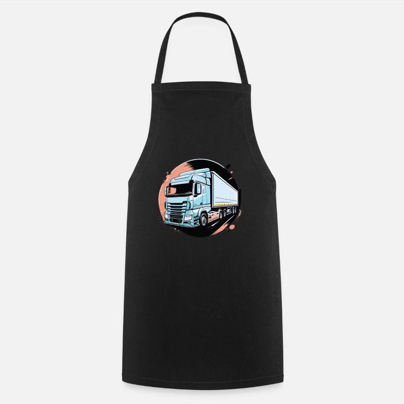 Camion Semi remorque - Tablier de cuisine - noir
