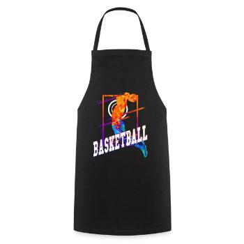 Basketball Basketballspieler Spieler Vintage Bunt - Kochschürze - Schwarz - Vorne - AI Model Male 185 dark (185cm)