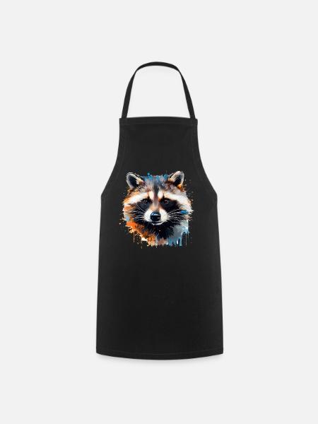 The Clever Raccoon - Cooking Apron - black