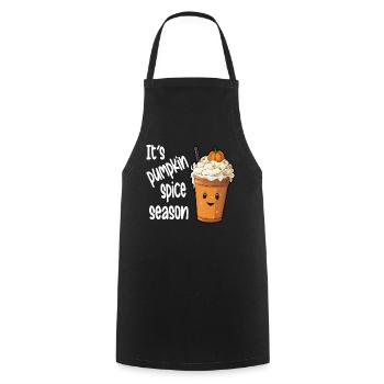 Pumpkin Spice Season Kaffee Halloween - Kochschürze - Schwarz - Vorne - AI Model Male 185 dark (185cm)