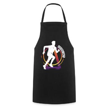 Sprint Sprinter Sprinten Leichtathletik Laufen - Kochschürze - Schwarz - Vorne - AI Model Male 185 dark (185cm)