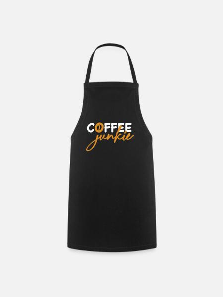 Coffee Junkie - Kochschürze - Schwarz