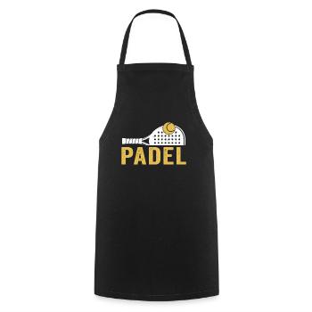 padel - Cooking Apron - black - Front - AI Model Male 185 dark (185cm)