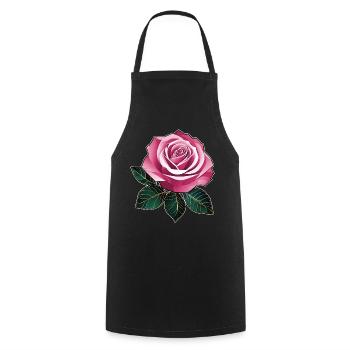 Pink Rose II - Tablier de cuisine - noir - Devant - AI Model Male 185 dark (185cm)