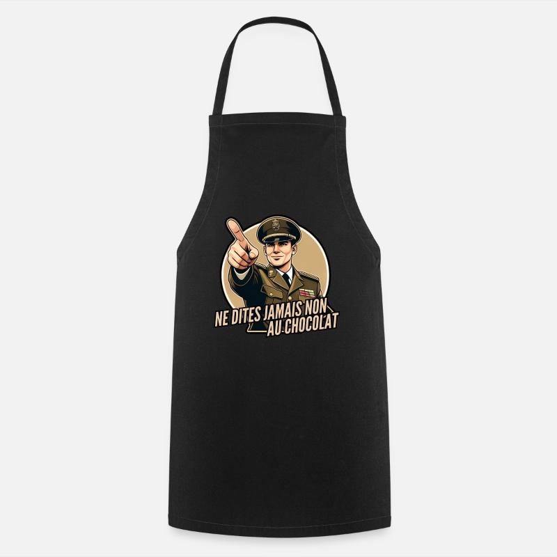 Never say no to chocolate - Cooking Apron - black