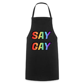 SAG GAY LGBT Pride - Kochschürze - Schwarz - Vorne - AI Model Male 185 dark (185cm)