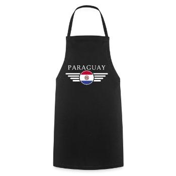 J’aime le Paraguay, T-shirt design de style élégance - Tablier de cuisine - noir - Devant - AI Model Male 185 dark (185cm)