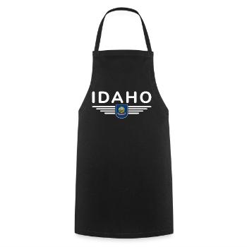 Idaho Fan T-Shirt – Nature & Adventure - Tablier de cuisine - noir - Devant - AI Model Male 185 dark (185cm)