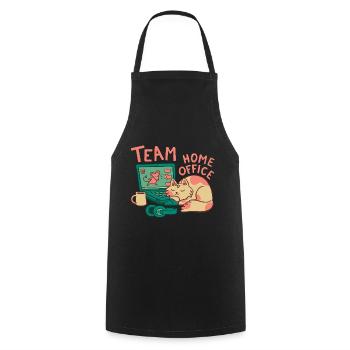 Team Home Office Cat - Cooking Apron - black - Front - AI Model Male 185 dark (185cm)